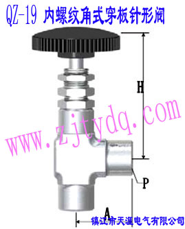 QZ-19 內螺紋角式穿板針形閥QZ-19 Femals Screw Angle Pattern Wall-separting Needle Valve